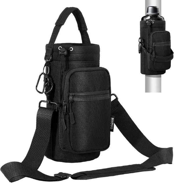 Nuovoware Water Bottle Carrier Bag,25oz/40oz/64oz Bottle Pouch Holder,Adjustable Shoulder Hand Strap 2