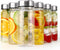 6 Pack Plastic Juice Bottles with Caps - Wide Mouth Resuable Clear