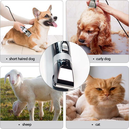 12V Professional Dog Clippers for Grooming - Electric Sheep Shears, Heavy Duty Animal Hair Trimmers