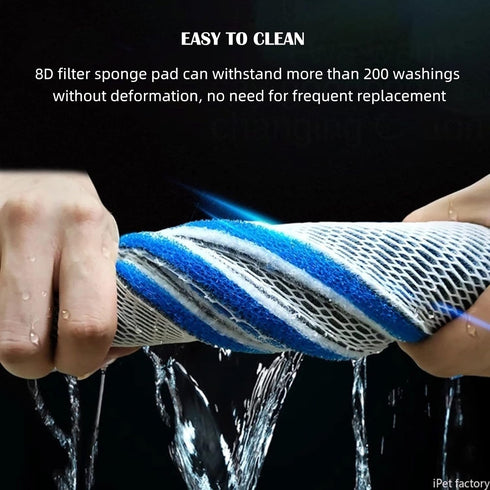 Eagles 8D Aquarium Filter Media, 20 x 16 Inches Washable & Reusable Koi Pond Filter Pad for Fish Tank with 8-Layer