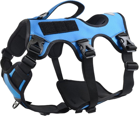 AUROTH Escape Proof Dog Harness for Large Dogs, No Pull with Lift Handle, Soft Padded Reflective Vest for Training