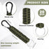 Fumete 20 Pcs Paracord Keychain, Military Braided Clip with Strap for Women, Men, Camping, Fishing, Hiking