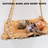 Oooct Chinchilla Hermit Crab Climbing Toy, Natural Wooden Reptile Swing Toy, Pet Cage Tank Aquarium Accessories