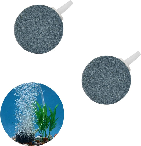 Aquarium Air Stone Disc - 1.6 Inch Bubble Diffuser, 2PCS Bubbler Stone for Fish Tank Accessories