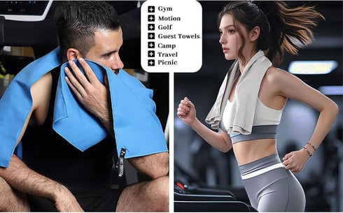Fitness16x32 inches Wuwahlod Microfiber Quick-Dry Gym Towel Ultra Absorbent, Odor-Free, Lightweight & Compact