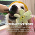 Interactive Dog Plush Toys, Crinkle Flower Rope Toy, Puppy Chew Toys for Teething, Cute Gift for Small and Medium Dogs