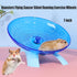 Hamiledyi Hamsters Flying Saucer Silent Running Exercise Wheels, 10 Pcs Wooden Rainbow Gerbil House