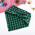 YangQian Christmas Bandana Dog Scarf Large Medium Small Dog Kerchief Bandana Holidays Triangle Cat Bib Green Plaid Pet
