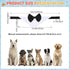 Formal Pet Bowtie Collar, 1 Piece Adjustable White Tuxedo Bow Tie and Collar for Cats Dogs, Neck Girth 21.97-25"