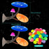 2Pcs Betta Fish Mushroom Hammock with 30 Luminous Stones, Soft Silicone Aquarium Rest Bed