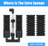 2 40Gal AQUANEAT Aquarium Air Powered Sponge Filter with Ceramic Media Balls, for Betta Fry Shrimp Fish Tank