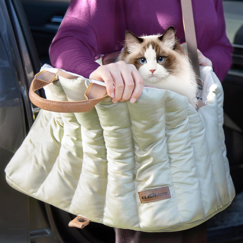 10lbs, ClevaHome Small Dog Car Seat & Travel Carrier & Pet Bed, Non-Slip Booster Seat for Dogs up to Fashionable Pet