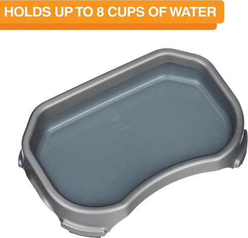 Neater Pet Brands Big Bowl, Extra Large Bowl for Cats or Small Dogs, 8 Cups Capacity, Gunmetal Grey