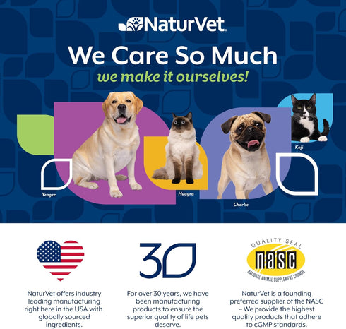 Omega-3, 6, 9 120 NaturVet All-in-One Dog Supplement - for Joint Support, Digestion, Skin, Coat Care Dog Multivitamins
