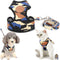 SMALLLEE_LUCKY_STORE Small Dog Cat Mesh Harness & Lead, No Escape Adjustable Padded Military Camo Blue, M