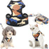SMALLLEE_LUCKY_STORE Small Dog Cat Mesh Harness & Lead, No Escape Adjustable Padded Military Camo Blue, M