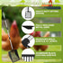 Accessories(22"-52.3") EXPAWLORER Large Chicken Poop Scooper,Adjustable Chicken Coop Rake with Stainless Steel Long