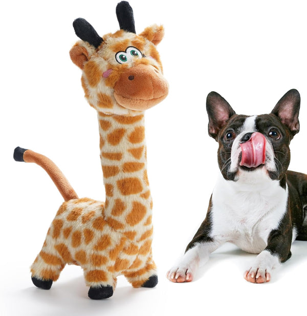 Nocciola Twistable Giraffe Dog Toy, Stuffed Plush Toy for Small Medium Breeds, Interactive Tug of War Toy