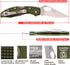 GANZO Firebird F759M Pocket Folding Knife 440C Stainless Steel Blade Nylon Glass Fiber Anti-Slip Handle with Clip Tactical Survival Fishing Camping EDC Knife (Green) by Ganzo