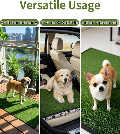 Zalhyrox 2025" Grass Pad for Dogs Potty, Pee Pad, Reusable & Washable Dog Pee Grass, Indoor Dog Potty Pad Artificial