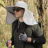 HUAMULAN Women Large Brim Sun Hat with Neck Flap, Quick Dry Hiking Fishing Safari Hat UPF 50+