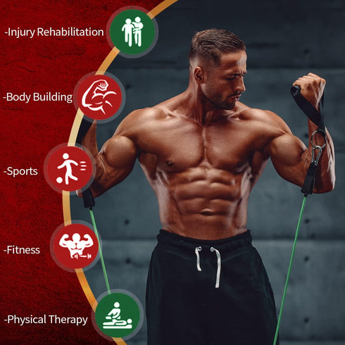 VEICK Resistance Bands for Working Out with Handles - Exercise Bands for Men and Women, Fitness Weights at Home