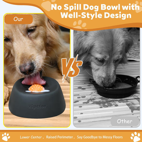 3/4 Yipetor Slow Feeder Dog Bowls for Liquid Treat, Entertained Ball-in Bone Broth Dog Lick Bowl, Cup Yogurt Pup Lick