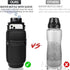 Fimibuke 32 oz 1L Water Bottle with Sleeve - BPA Free Leakproof Sport Large Plastic Motivational Water Bottle