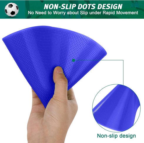 TuXHui 4" 9" 12/18/24 Poly Spots or Flat Cones Spot Markers for Gym/PE Training, Dance, Pcs Non-Slip Rubber Floor Dots