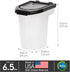 6.5 lbs, IRIS USA WeatherPro Airtight Pet Food Storage Container, Up to Treat Box for Dog Cat and Bird Food, Keep