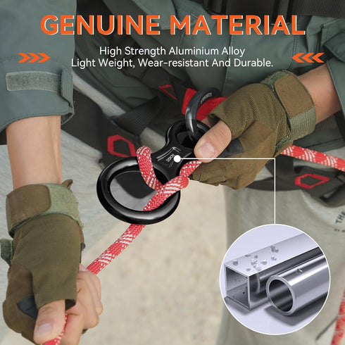 Rescue Figure 8 Descender Climbing Gear, 35KN/3500kg 7075 Aluminum Alloy Rigging Plate for Climbing and Rappeling