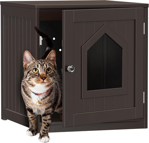 Cat Litter Box Enclosure Litter Box Furniture Hidden Wooden Washroom Litter Box
