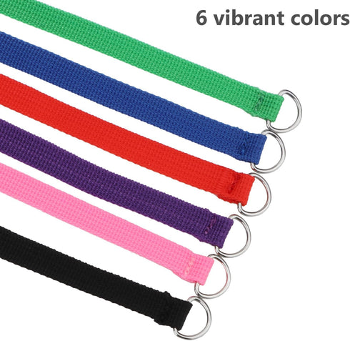 6PCS Dog Slip Leads, D Ring Kennel Nylon Rope for Pet Animal Control, Grooming Shelter Rescues
