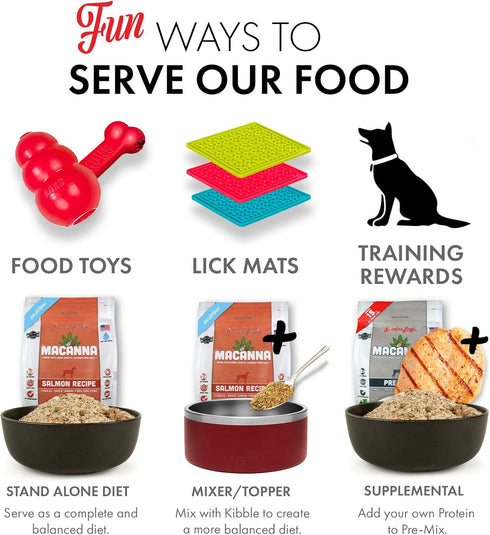 Grandma Lucy's Macanna Freeze Dried Grain Free Salmon Recipe Dog Food, 1 lb, Model Number: 884308721252