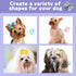 Chenkou Craft 100pcs Random Puppy Yorkie Dog Hair Bow with Rubber Band, Rhinestone Pet Grooming Accessories, Mix Colors