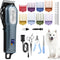 BESTBOMG Professional Dog Grooming Clippers, Low Noise, High Power, Cordless Pet Shaver for Small & Large Dogs