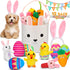 12 Pcs Easter Basket Playset, Easter Dog Toys, Plush Easter Eggs Bunny Shape Stuffed Dog Toy