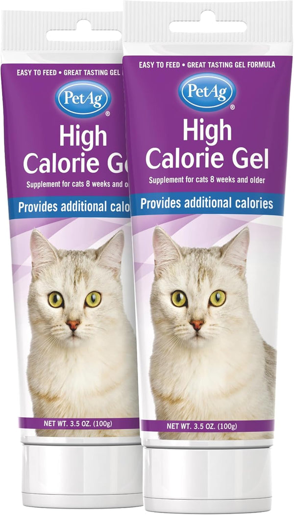 PetAg High Calorie Gel Supplement for Cats, 3.5 oz, Pack of 2, Chicken Flavor for Cats 8 Weeks and Older