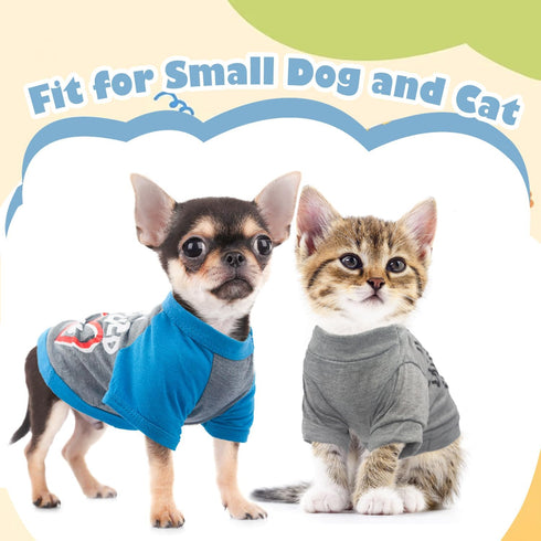 4 Pieces Dog Clothes for Small Dogs - Boy Chihuahua Clothes, Yorkie Teacup Clothes, Spring Summer Pet Shirt, Cute Puppy