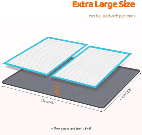 51" 25.6" Pee Pads for Dogs, x Extra Large Reusable Dog Silicone Mat for Floor Protector, Washable Non-Slip Dog