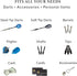 Sentinel 6 Dart Case - Holds Extra Accessories, Tips, Shafts and Flights, Compatible with Steel Tip and Soft Tip Darts,