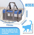 Cat Carrier, Soft Collapsible Travel Carrier for Small Medium Cats Dogs Puppies Under 15 Lbs (Greyblue)