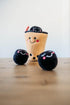 ZippyPaws Burrow Food Buddies Boba Milk Tea - Colorful Interactive Dog Toys for Small & Medium Dogs, Plush Puzzles