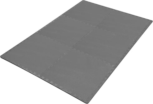 BalanceFrom 1/2' 24 24 1/2 24 6 Puzzle Exercise Mat Thick, EVA Interlocking Foam Floor Tiles for Home Gym, Mat for Home