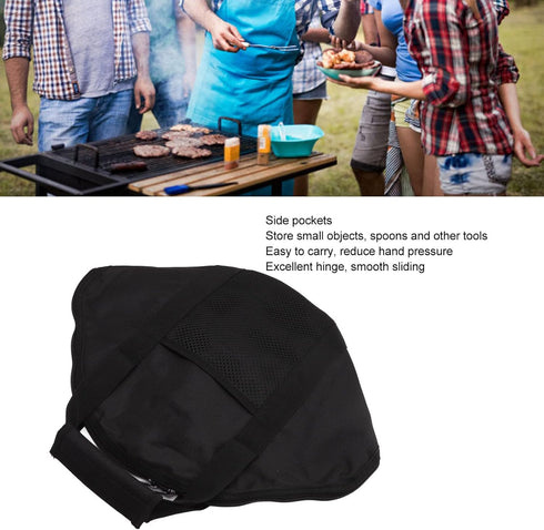 15.7412.6in 30cm/11.8in Tissting Black Skillet Bag, Waterproof Oxford Cloth Frying Pan Bag Grill Plate Carry Case