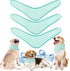 3 Pack Dog Ice Bandana Cooling Collars - Breathable Triangle Scarfs for Dogs and Cats in Hot Weather, Green
