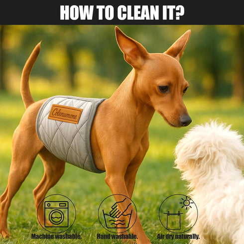 Washable Reusable Dog Diaper, Belly Bands for Male Dogs, Quilted Ultra-Absorbent Leak-Proof Wraps for Training