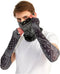 Unisex UV Protection Neck Gaiter and Sun Arm Sleeves Set, Ice Silk Cooling Bandana for Hiking