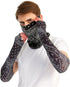 Unisex UV Protection Neck Gaiter and Sun Arm Sleeves Set, Ice Silk Cooling Bandana for Hiking