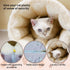 11 Inch Cat Tunnel Toy with Winter Warm Cat Bed Mat, Reversible Plush & Fleece, Collapsible Pet Play Mat for Indoor